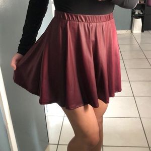 Maroon skater skirt